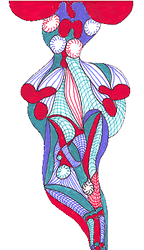 Self Portrait 2: Author's Brainstem - drawn by Sally Ireland